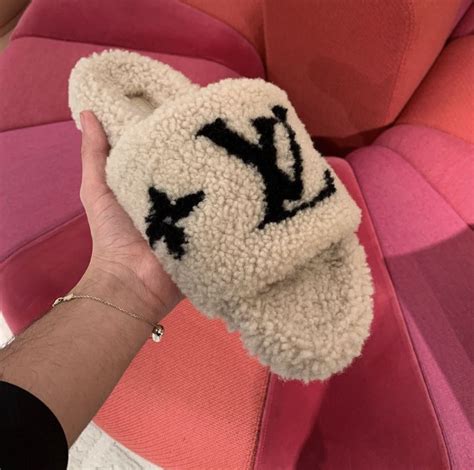 louis vuitton slip ons|louis vuitton shearling slippers.